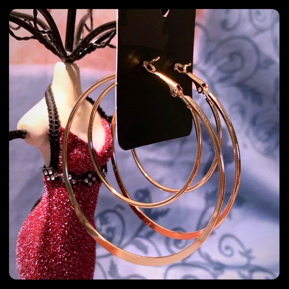 Big Beautiful Large gold Hoop Earring